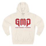 GMP 'God Money Power' Hoodie – Bold Red Logo Fleece Pullover