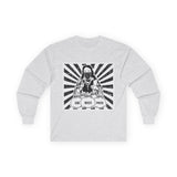 Long Sleeve Tee — 'God, Money, Power' Street Art Graphic