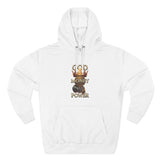 God Money Power Hoodie — Graphic Religious Statement Pullover