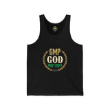 Money Power 'GMP GOD' Tank Top — Athletic Summer Jersey Tank with Gold Laurel Design