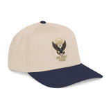 Eagle Emblem Baseball Cap — Gold Shield Rustic Outdoor Hat