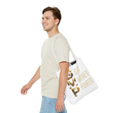God Money Power Tote Bag – Gold 3-Word Motivational AOP Tote