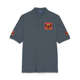 Embroidered Floral Skull Polo