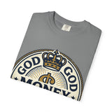 God Money Power T-Shirt — Crown Emblem Graphic Tee (God • Money • Power)