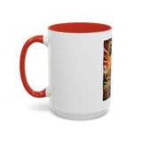 Coffee Mug - 'God Money Power' Pyramid Graphic Accent Mug (11/15oz)