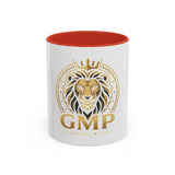 Lion Crest Accent Coffee Mug — GMP Logo Gold Shield