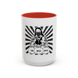 Coffee Mug — 'God Money Power' Bandana Jesus Black Accent Mug (11/15oz)