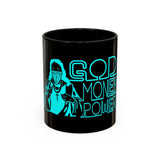 Coffee Mug — "God Money Power" Neon Nun Accent Ceramic Mug (11/15 oz)