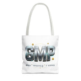 GMP Metallic Logo Tote Bag — God Money Power Graphic Tote