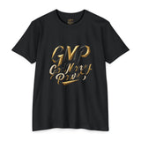 T-Shirt — GMP "God Money Power" Gold Script Graphic