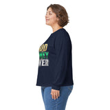 God Money Power -Long Sleeve Tee — Inspirational Faith & Wealth Graphic Shirt