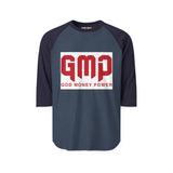 GMP God Money Power Raglan Shirt — 3/4 Sleeve Baseball Tee