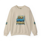 God Money Power Crewneck Sweatshirt — Bold Faith & Hustle Graphic Pullover