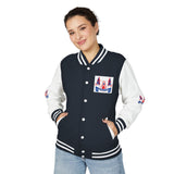 Letterman Jacket — Patriotic "God Money Power" Crest Varsity Jacket