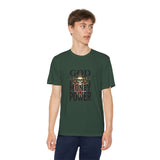 Youth Graphic Tee — "God Money Power" Skull Design