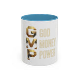 Coffee Mug — G.M.P. (God Money Power) Gold Accent Ceramic Mug