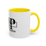 GMP "God Money Power" Accent Coffee Mug — Bold Black Scripture-Inspired Design (11/15oz)