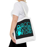 Tote Bag — Retro Neon "God Money Power" Graphic Tote