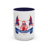 God Money Power Accent Coffee Mug — Patriotic Jesus Design (11/15oz)