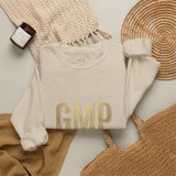 GMP 'God Money Power' White Crewneck Sweatshirt