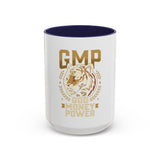 GMP God Money Power Accent Coffee Mug – Gold Tiger Design (11/15oz)