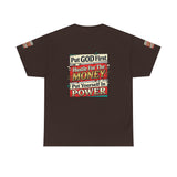 Put GOD First Hustle For The MONEY Tee - Faith & Motivation Graphic T-Shirt