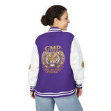 Tiger Crest Letterman Jacket — GMP "Good Money Power" Red & White Varsity