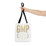 GMP Tote Bag - "God Money Power" Gold Lettering Inspirational Canvas Tote