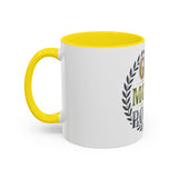 God Money Power Accent Coffee Mug — Inspirational Faith & Success Ceramic Mug (11/15 oz)