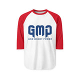 GMP God Money Power Raglan Shirt — Baseball Tee with Bold Logo