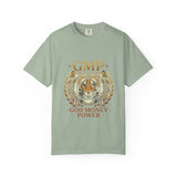 GMP Tiger Crest T‑Shirt — "God Money Power" Graphic Tee