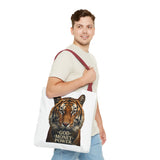 Tiger 'God Money Power' Tote Bag — Bold Wildlife Statement Bag