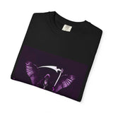 Angel Of Death- T-Shirt — Gothic Angel Wings Graphic Tee (Purple Reaper Design)
