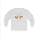 Inspirational Faith Hustle Long Sleeve Tee — “Put GOD First, Hustle For The MONEY, Put Yourself In POWER”