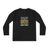 Youth Long Sleeve Tee — GMP GOD Money Power Graphic