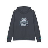 God Money Power Hoodie — Men's Full-Zip Graphic Hoodie
