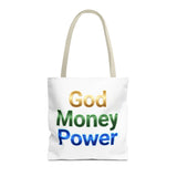 God Money Power Tote Bag — Inspirational Faith & Prosperity Canvas Tote