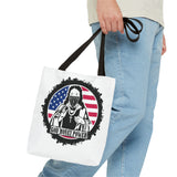 Patriotic 'God Money Power' Tote Bag - Americana Streetwear Canvas Tote