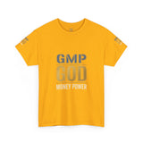 GMP GOD Money Power T-Shirt — Bold Gold Logo Tee