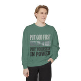 Put God First Hustle For The Money Put Yourself In Power Sweatshirt