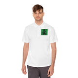Graphic Polo — 'God Money Power' Green Icon Polo Shirt