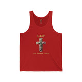 GMP Cross Tank Top — "God Money Power" Floral Cross Spiritual Graphic Tank