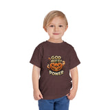 Toddler Tee — "God Money Power" Jack-o'-Lantern Halloween Shirt