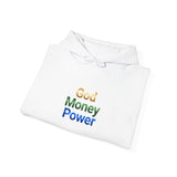 God Money Power Hoodie — Inspirational Rainbow Text Pullover