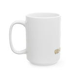 Ceramic Mug — GMP (God · Money · Power) Gold Block Design, 11oz & 15oz