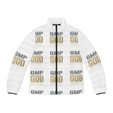 GMP GOD Logo Puffer Jacket — Men's Graphic Winter Coat