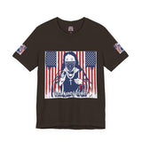 God Money Power Tee — Patriotic Bandana Saint Graphic T-Shirt