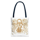 Gold Saint Mary Illustration Tote Bag — Bad Money Power Graphic Tote