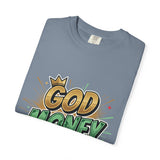 God Money Power T-Shirt — Bold Comic Typography Tee