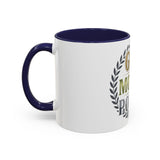 God Money Power Accent Coffee Mug — Inspirational Faith & Success Ceramic Mug (11/15 oz)